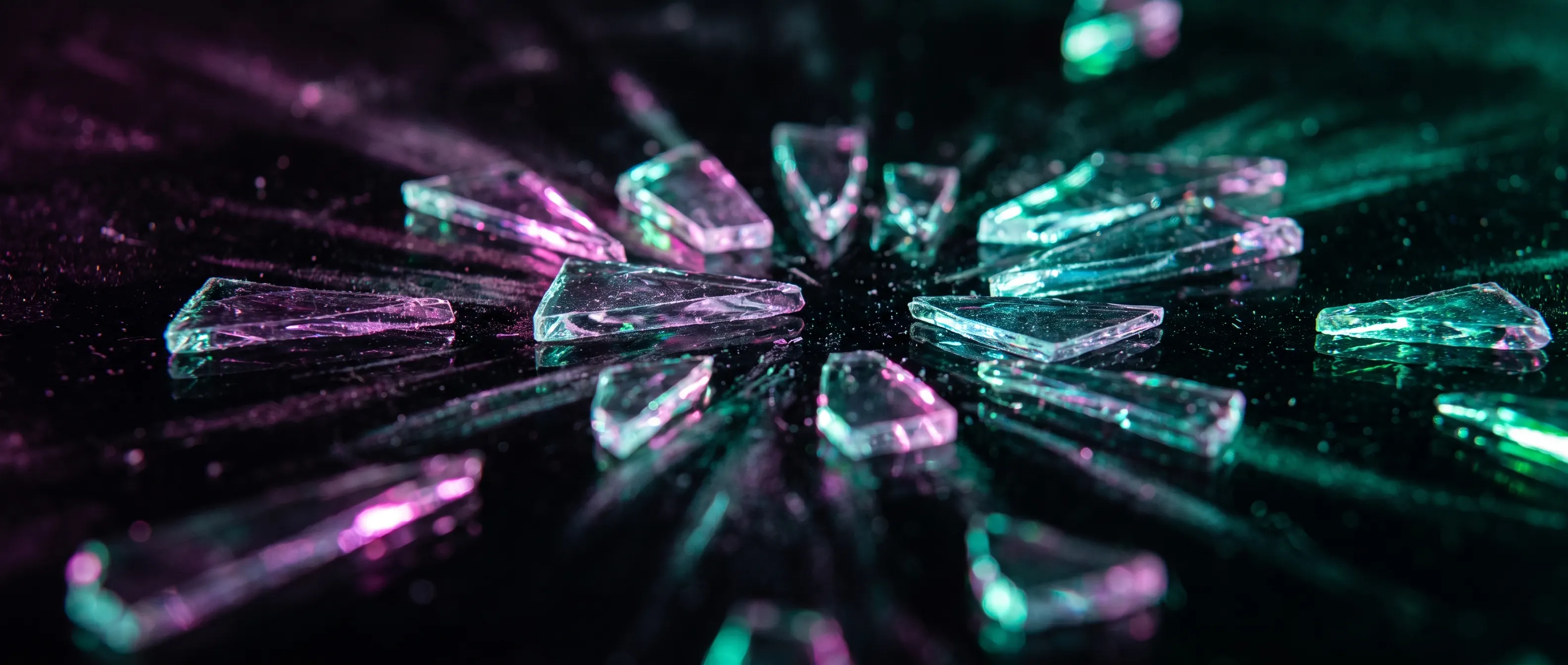 Shattered prism glass artwork
