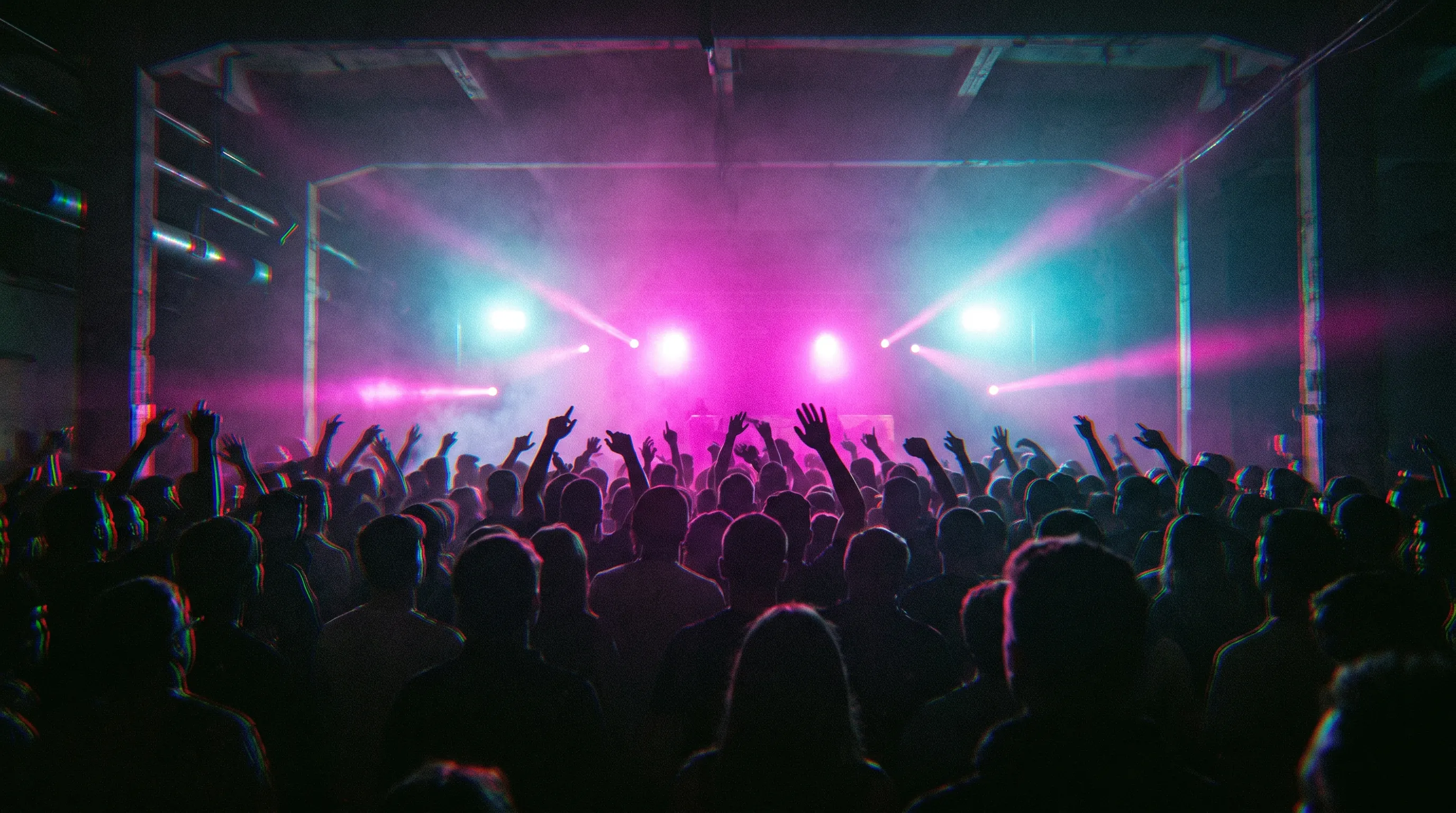 Warehouse crowd photography