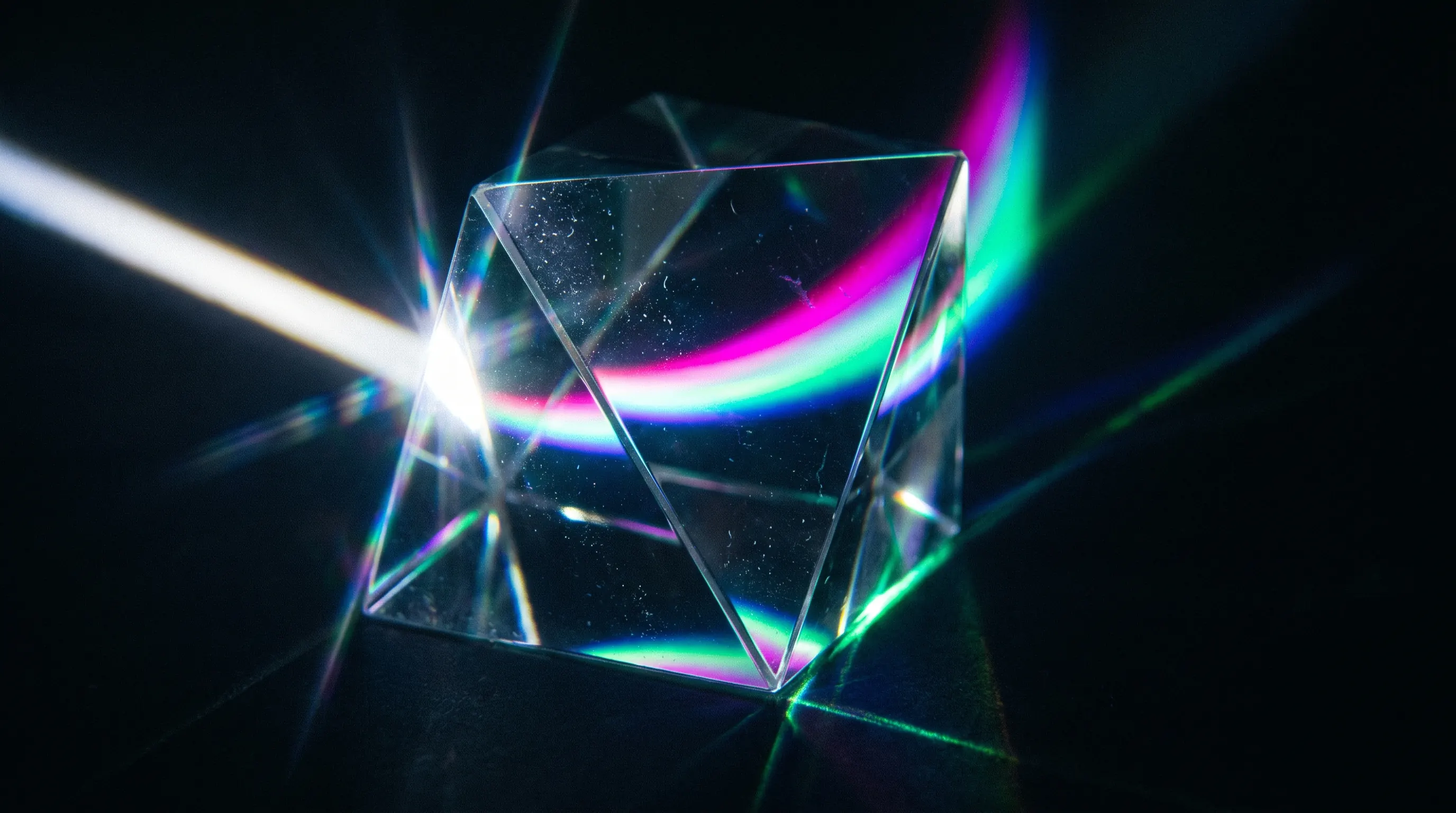 Abstract prism light refraction artwork