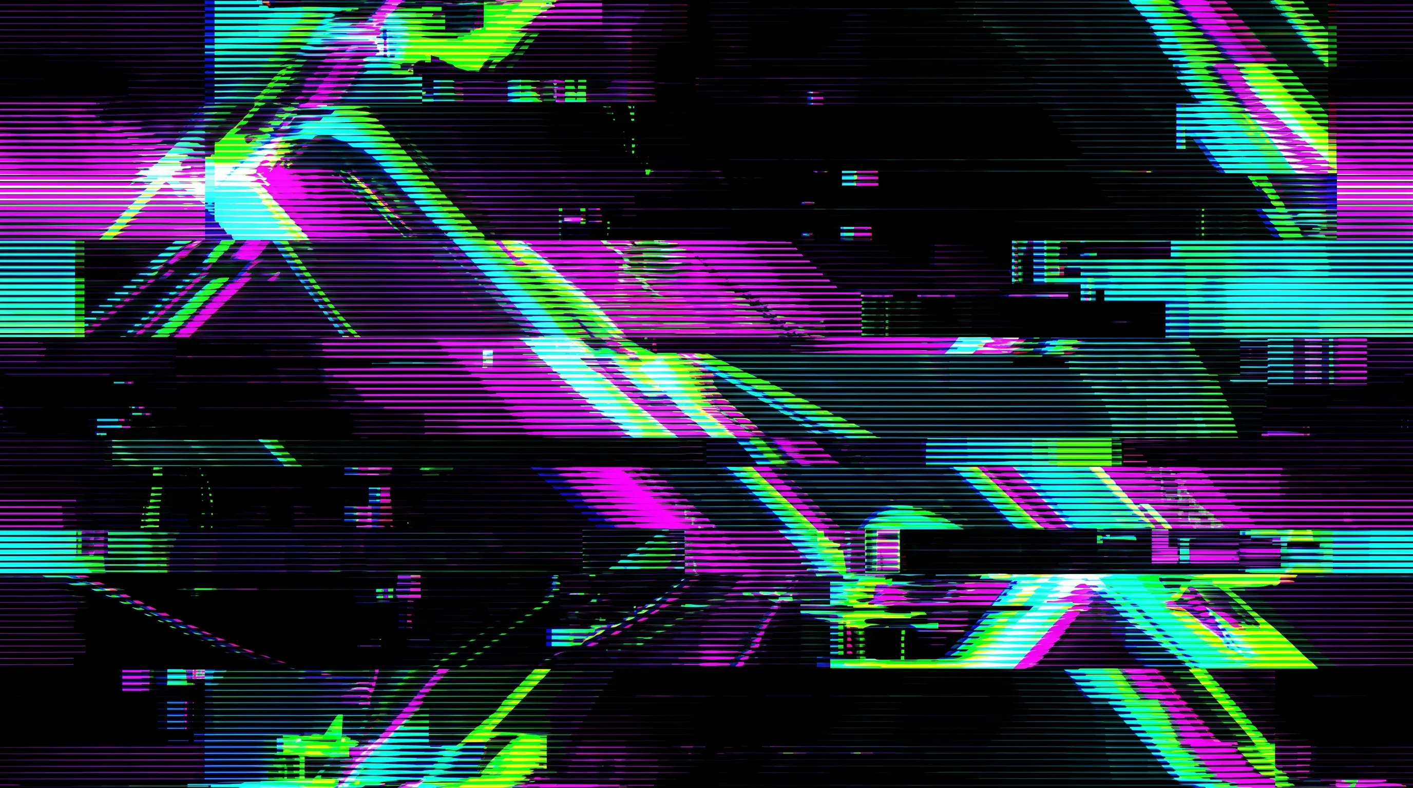 Abstract glitch art artwork